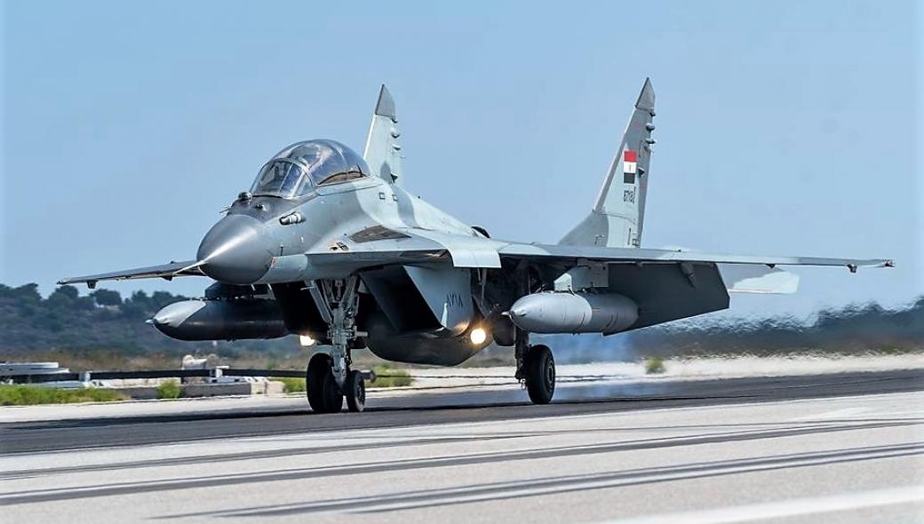 «GRC EGY EX07»: Τα αιγυπτιακά Mig-29 στην Σούδα (φωτό)